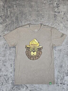 Smokey The Bear T Shirt Size Small Gray